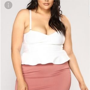 Fashion Nova White Makes Me Wander Bustier Top